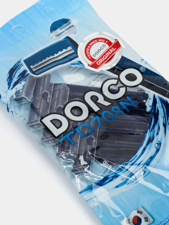 Бритва одноразовая DORCO TD 708, в мягкой упаковке, 5 шт