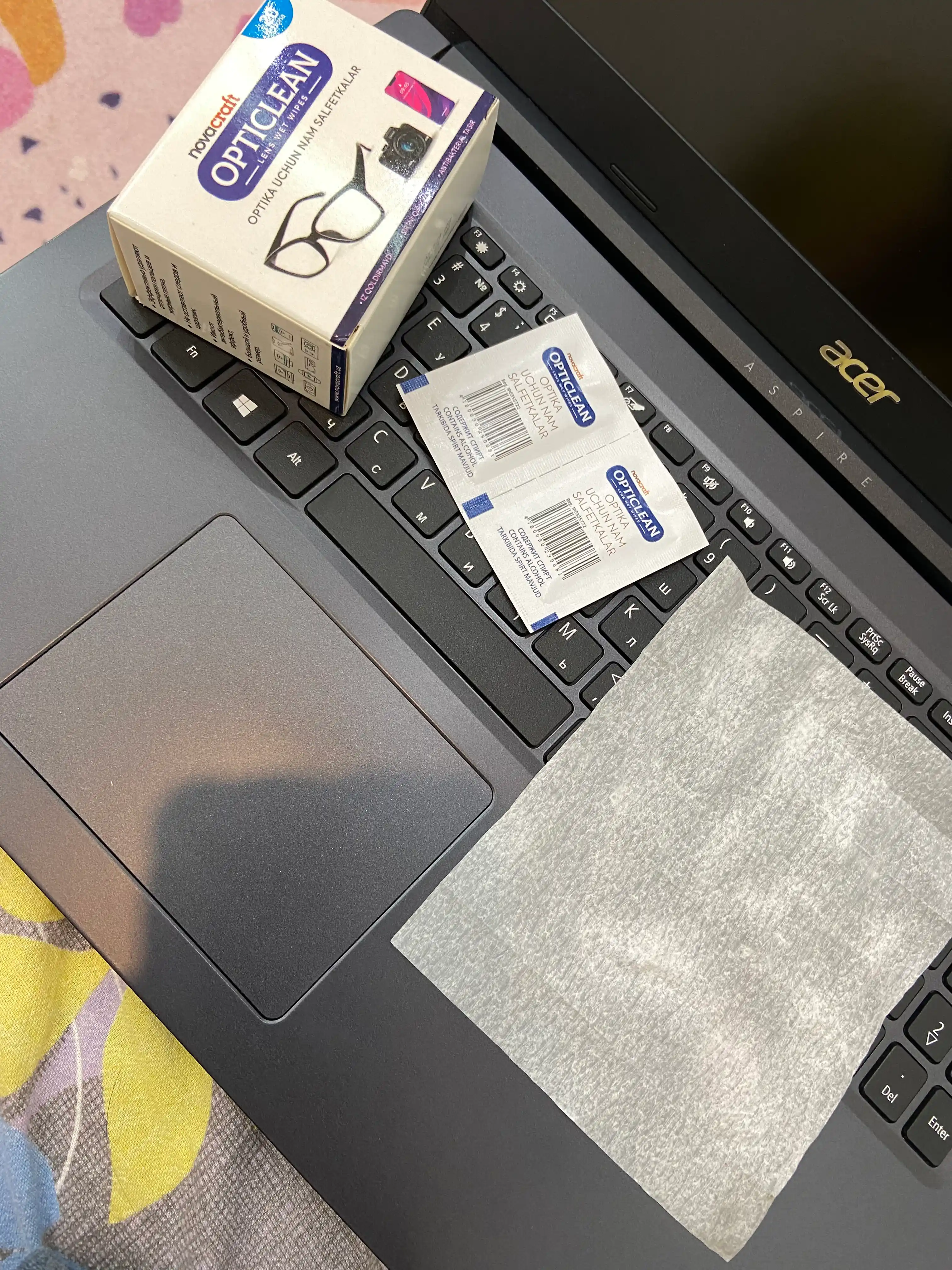 Opticlean ko‘zoynak va gadjet ekranlari uchun nam salfetkalar, 20 dona