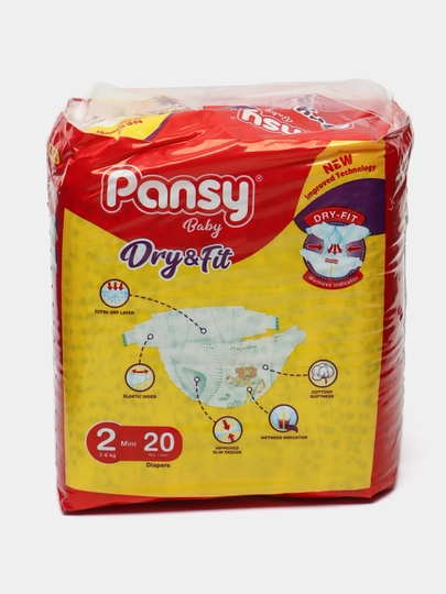 Подгузники для детей Pansy Eco Mini, 3-6 кг 20 шт