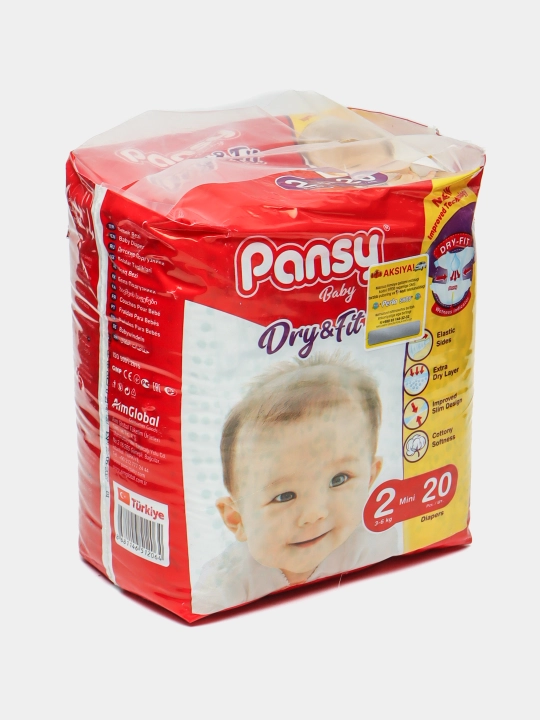Подгузники для детей Pansy Eco Mini, 3-6 кг 20 шт - 