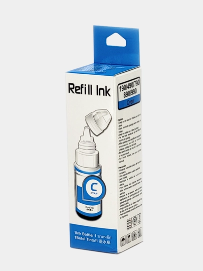 Водорастворимые чернила Refil Ink Gl-490 Cyan для принтеров Canon G1400/2400/3400/4400