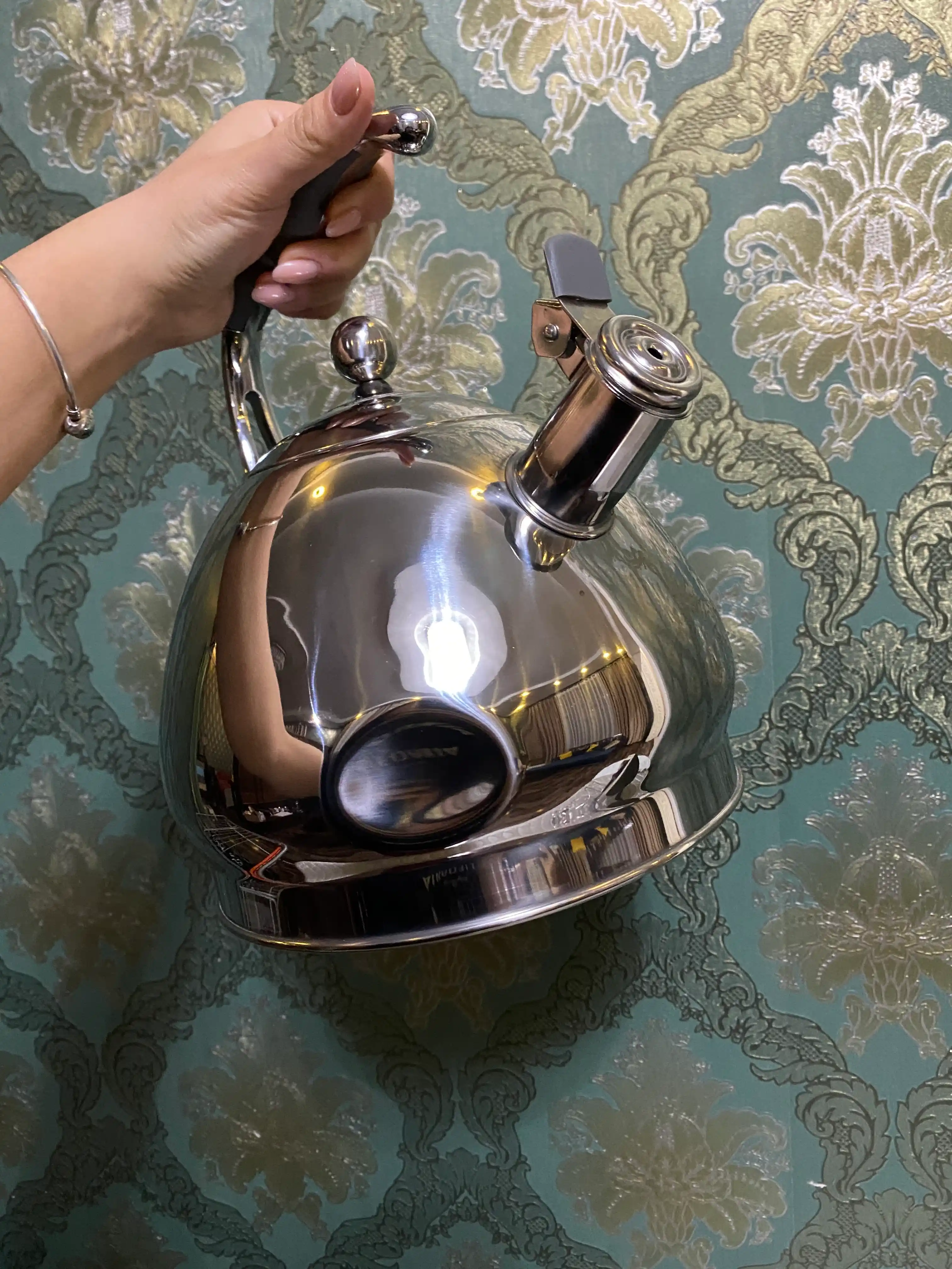 Чайник Kukmara из нержавеющей стали, со свистком, 3 л