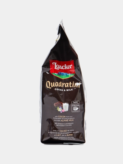 Вафли Loacker Quadratini Cocoa & milk, 250 г