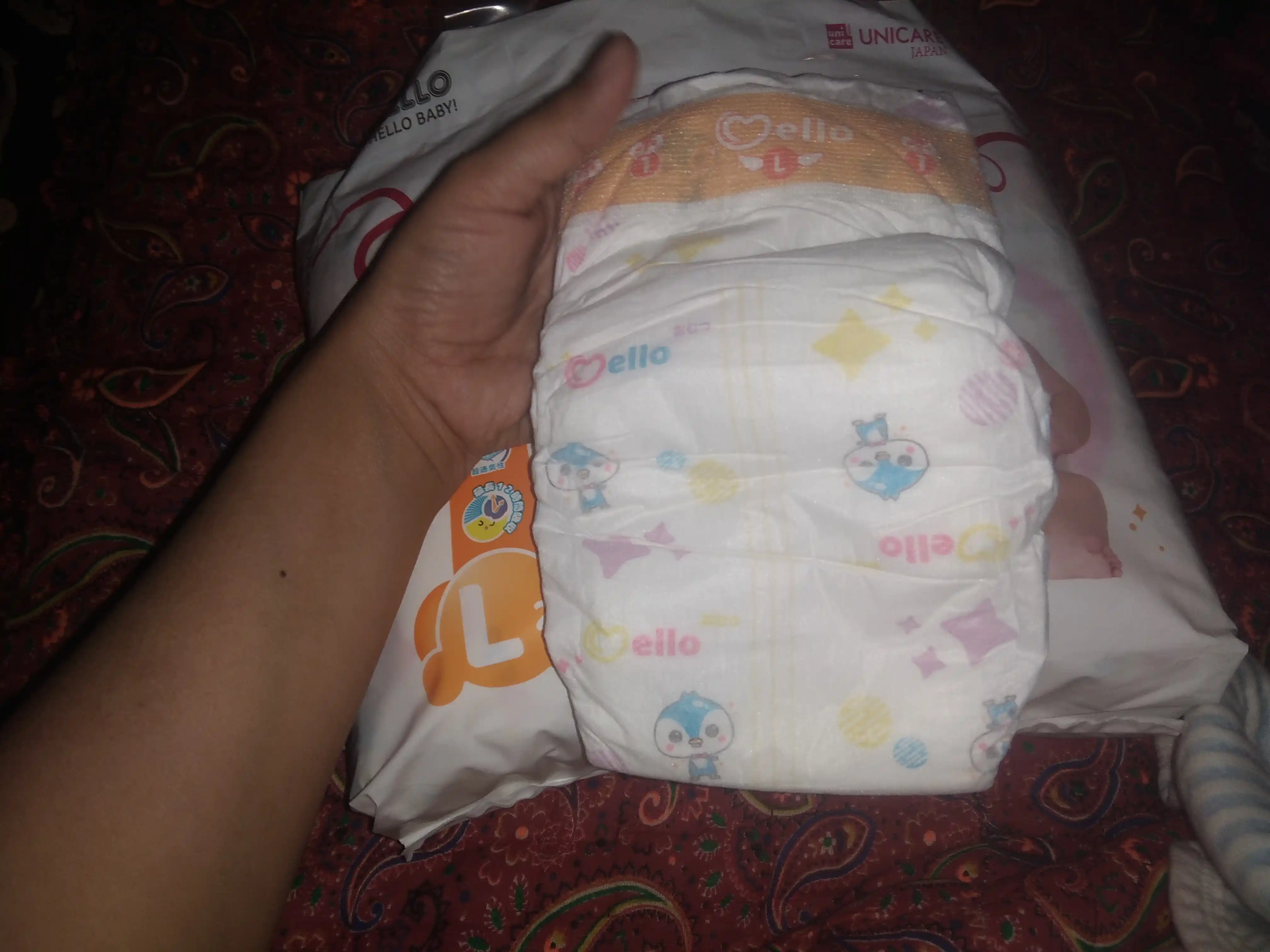 Yangi tug'ilgan chaqaloqlar uchun tagliklar Mello, L 9-14 kg, 28 dona
