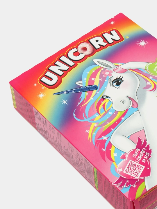 Готовый завтрак Kelloggs Unicorn, радужные колечки, 195 г