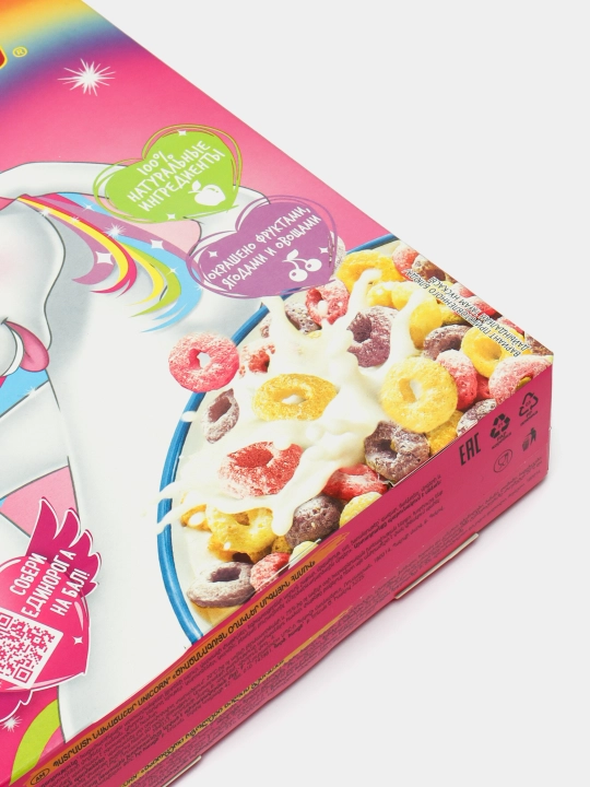Готовый завтрак Kelloggs Unicorn, радужные колечки, 195 г