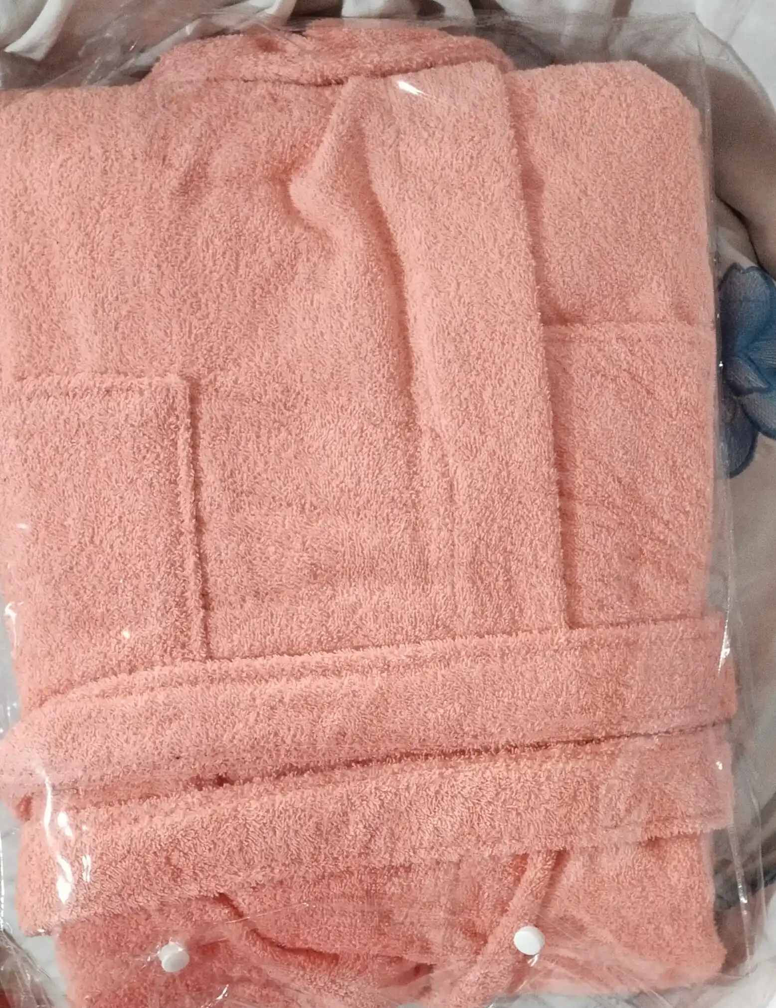 Xalat banniy erkaklar va ayollar uchun, paxmoqli hammom xalati, yoqali, uzun, 100% paxta