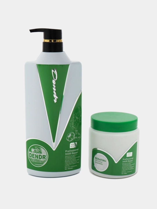 Shampun va balzam Dendr Keratin to'plami, 2 tasi 1 da