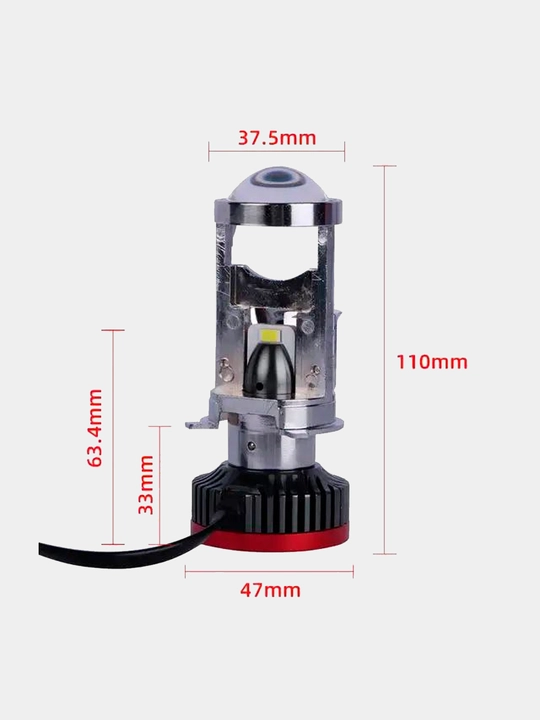 R6 LED Linza H4 5500k 12V - 24V avtomobil faralari uchun