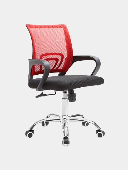 Ofis uchun kreslo SOLO, qora-qizil - 