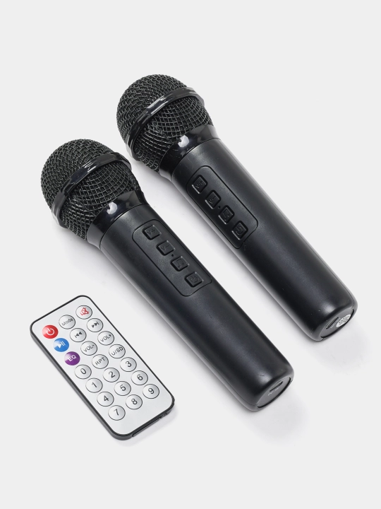 Bluetooth ZQS 12131 katta musiqiy kolonkasi, 2 mikrofon va rangli musiqa bilan, 50 sm