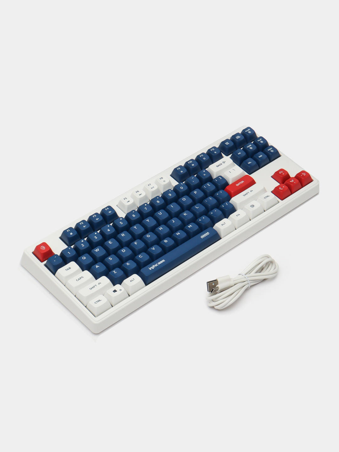 Клавиатура игровая бесшумная INPHIC K9 с RGB подсветкой, 87 клавиш ...