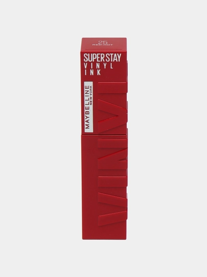 Помада для губ Maybelline New York Super Stay Vinyl Ink, оттенок 25 горячий красный - 