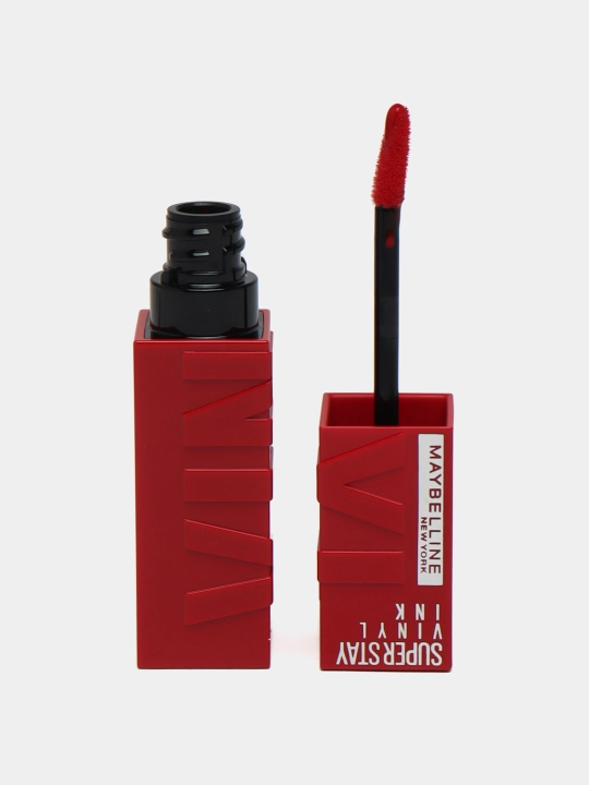 Помада для губ Maybelline New York Super Stay Vinyl Ink, оттенок 25 горячий красный