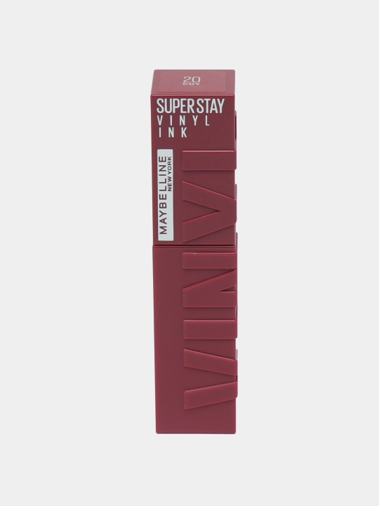 Lab uchun bo'yog' Maybelline New York Super Stay Vinyl Ink, ton 20 - 