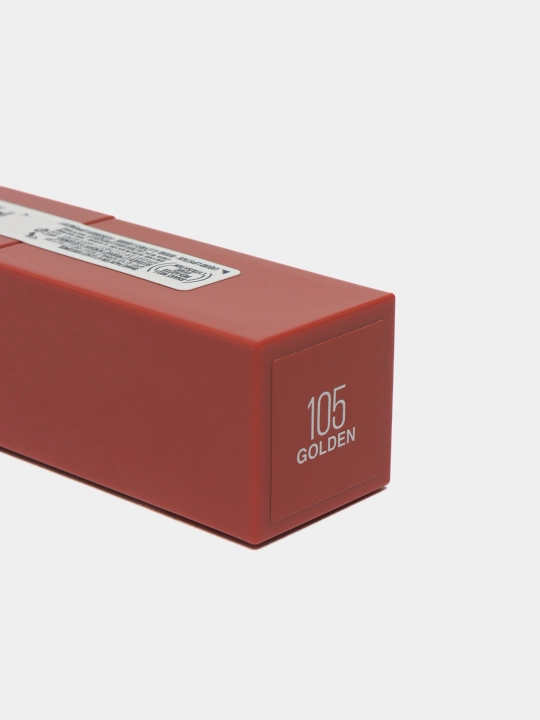 Lab uchun bo'yog' Maybelline New York Super Stay Vinyl Ink, 105 oltin