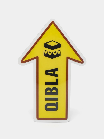 Stikerli qattiq PVX ustidagi Qibla belgisi olchami, 20x13 sm - 