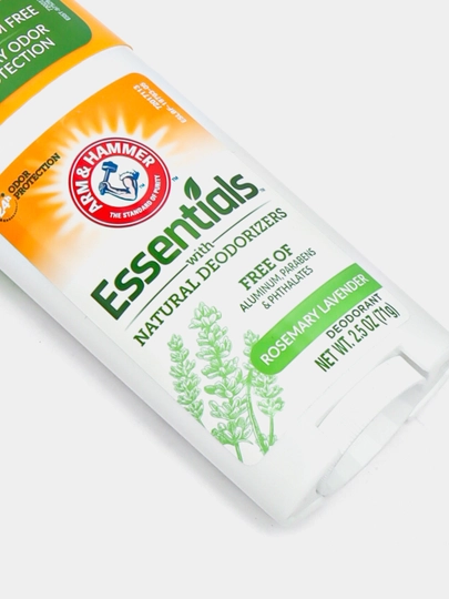 Arm & Hammer, Essentials дезодорант с натуральными компонентами, розмарин и лаванда, 71 г