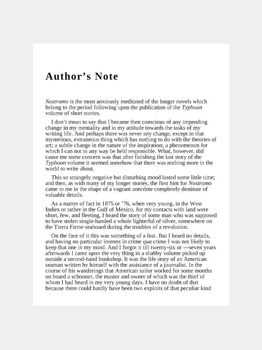 Nostromo: Joseph Conrad