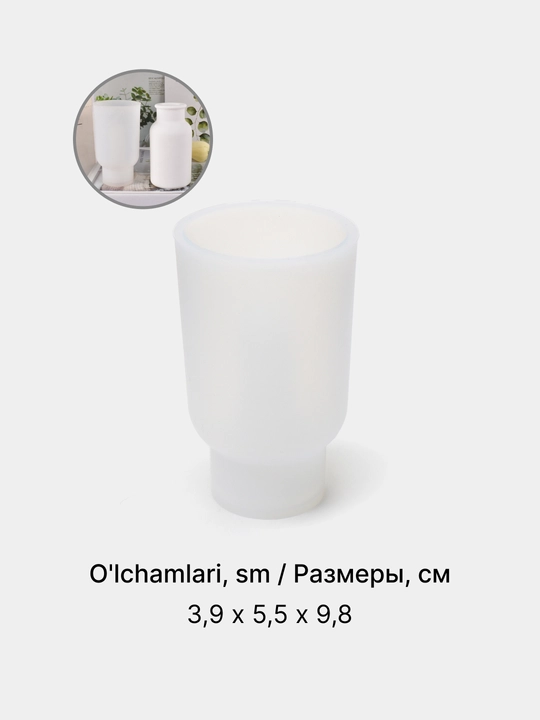 Silikon qolip, gullar uchun guldon, guldon qolipi, gips va smola uchun mold