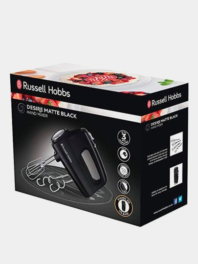 Миксер Russell Hobbs 24672-56/RH Matte Black Hand Mixer