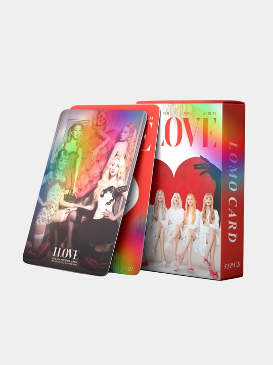 Golografik LOMO kolleksion kartalari K-POP G I-DLE, 55 dona, "GIDLE"