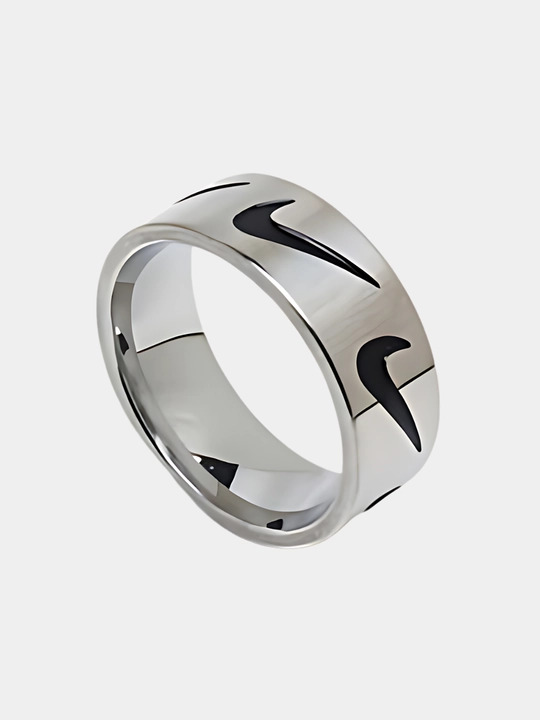 Кольцо титановое с гравировкой, унисекс