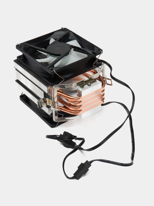 Кулер процессора с RGB-подсветкой, для процессора Intel AMD, 4 трубчатый, 2 шт вентилятор