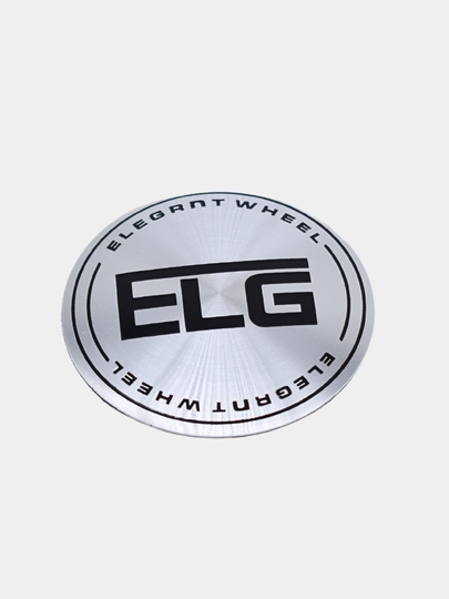 Наклейка на колпачок центральной ступицы колеса автомобиля Elegant Wheels — LOGOUZ-ELEGANT-ELEG56