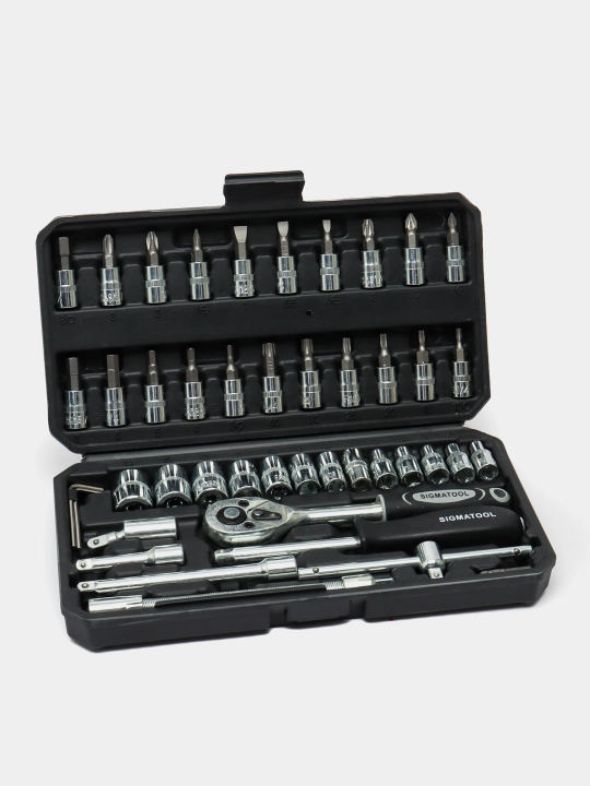 Asboblar to'plami, kalitlar SIGMATOOL 2462-5, 1/4", 46 buyumlar - 