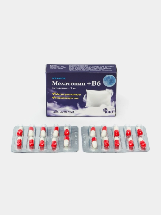 Uyquni tinchlantirish va normallashtirish uchun, Melatonin+B6