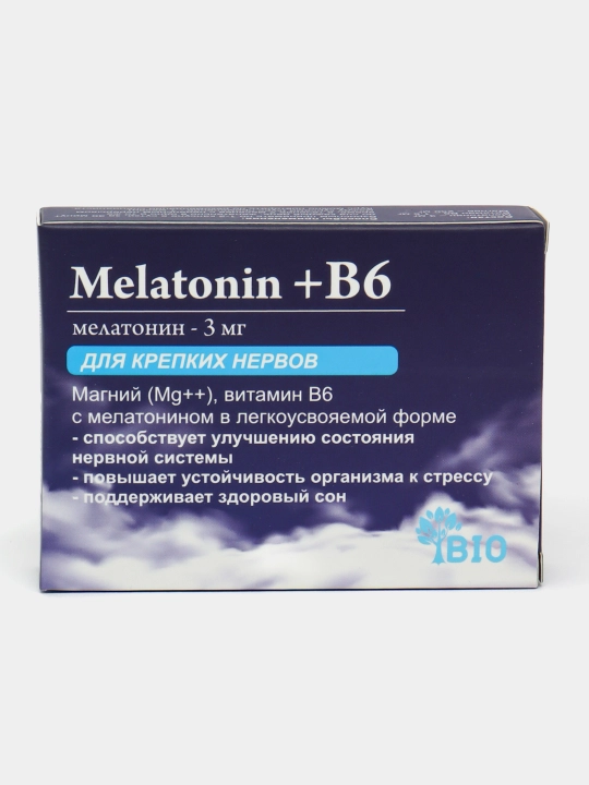 Uyquni tinchlantirish va normallashtirish uchun, Melatonin+B6