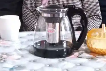 Choy damlash uchun shishali choynak filtri bilan, issiqlikka chidamli, 1.8 litr