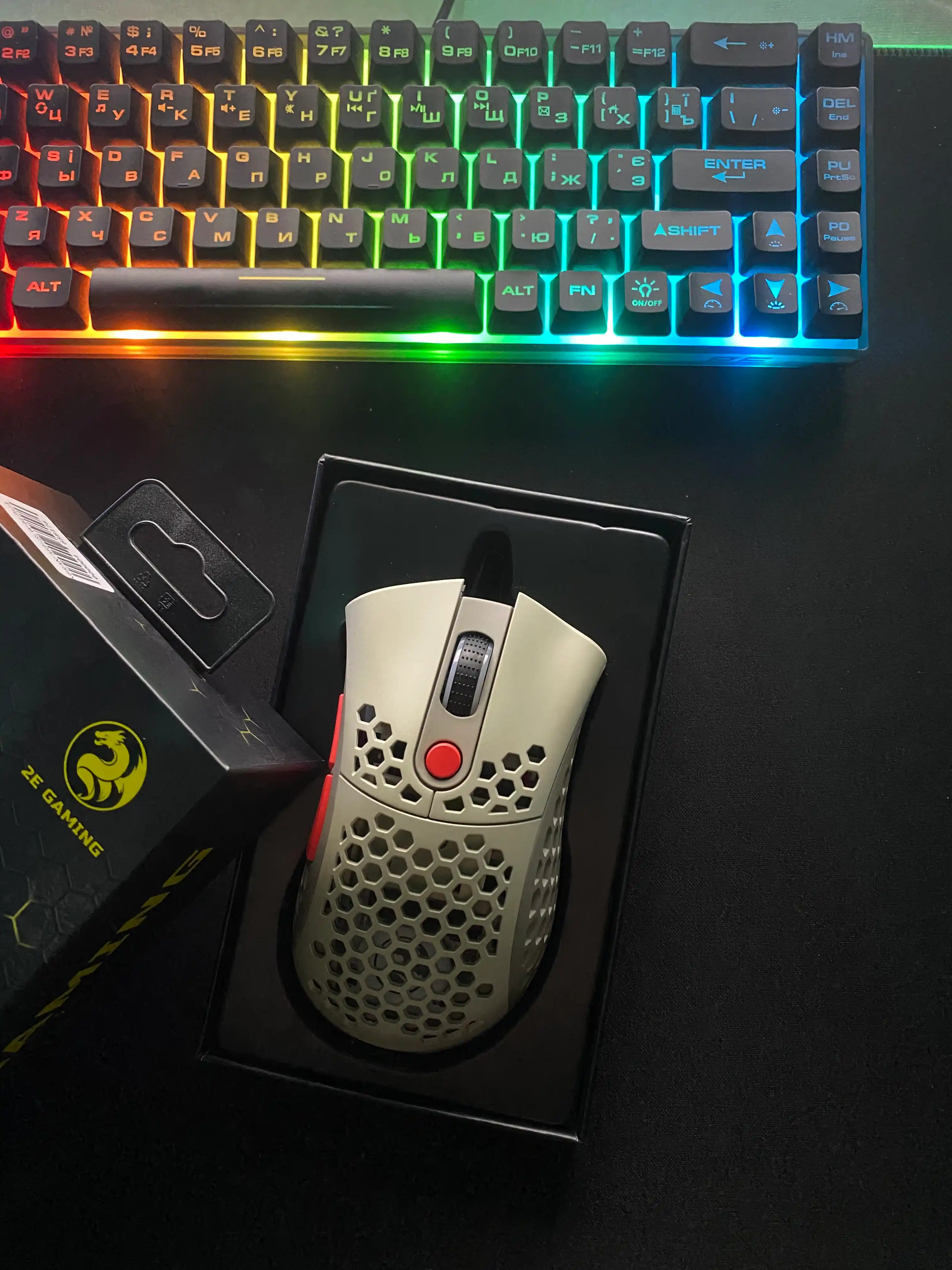 Simsiz o‘yin sichqonchasi 2E Gaming HyperSpeed Lite WL, RGB yoritgichli, 10000 DPI