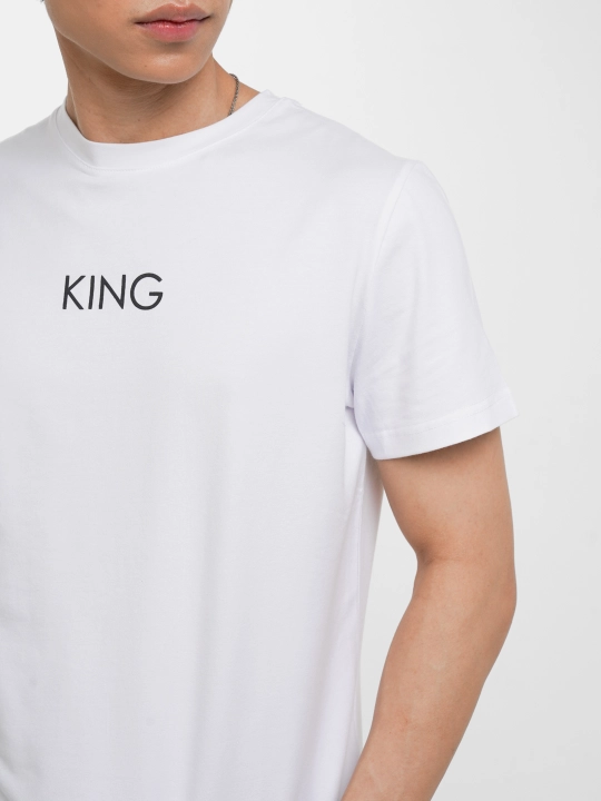 Erkaklar futbolkasi, printli KING