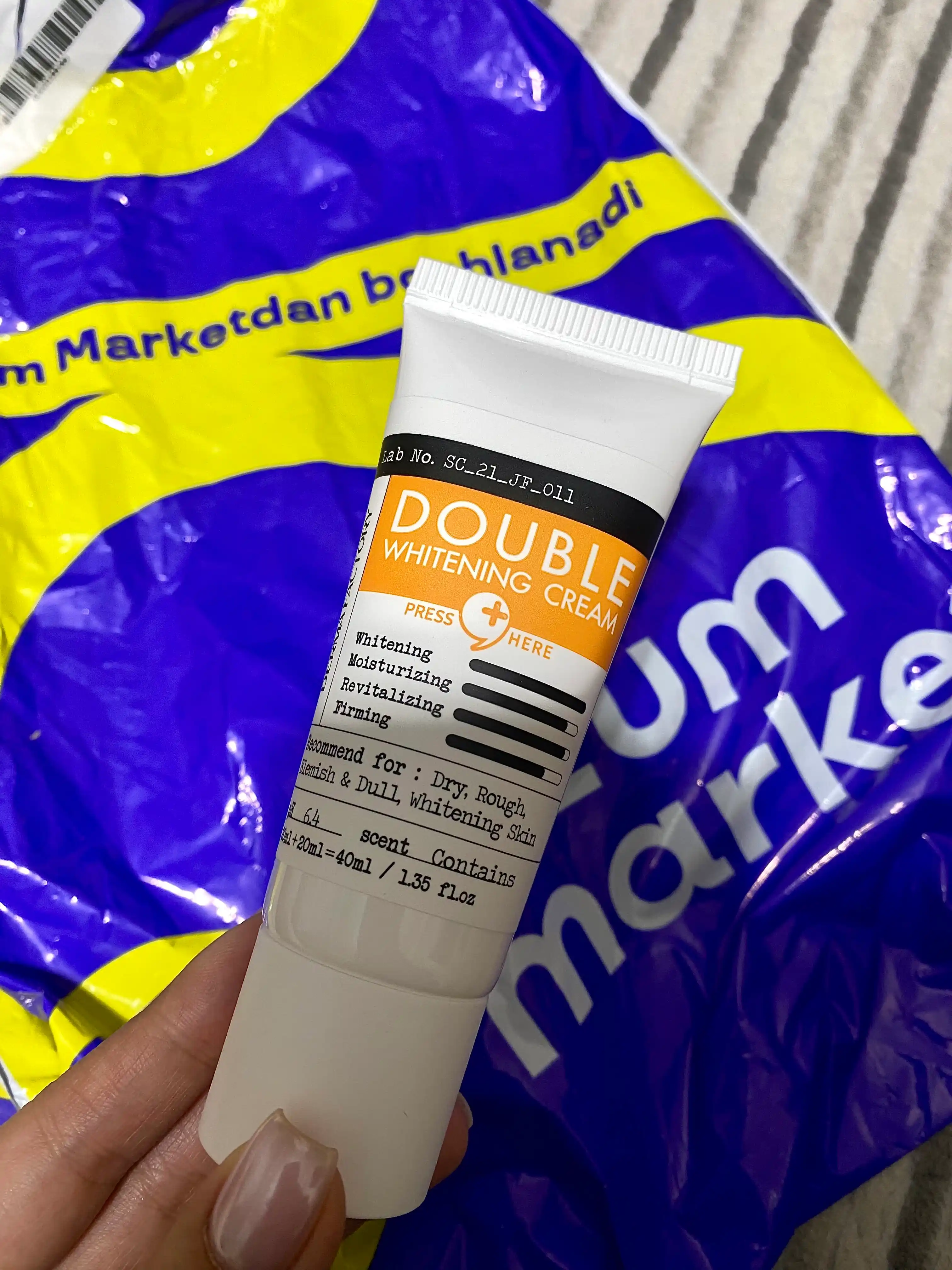 Крем для лица осветляющий Derma Factory Double Whitening Cream, с двойным составом, 40 мл