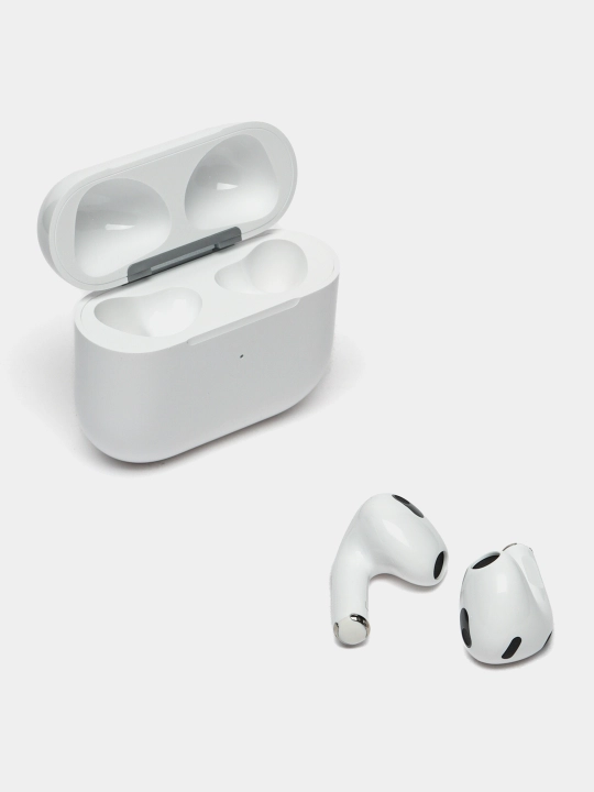 Беспроводные наушники Pods 3 Black/White, c беспроводной зарядкой и анимацией - 