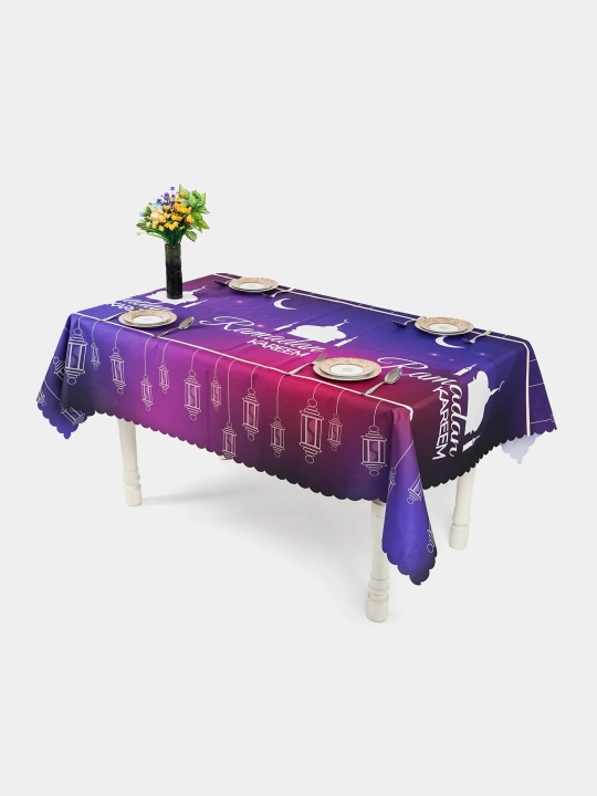 Мусульманская скатерть Рамадан, водонепроницаемая и грязеотталкивающая, с принтом Eid,