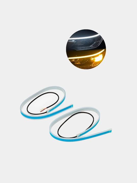 Avtomobil faralari uchun svetadiotli LED lenta, RGB, boshqaruv pulti bilan, 60 sm