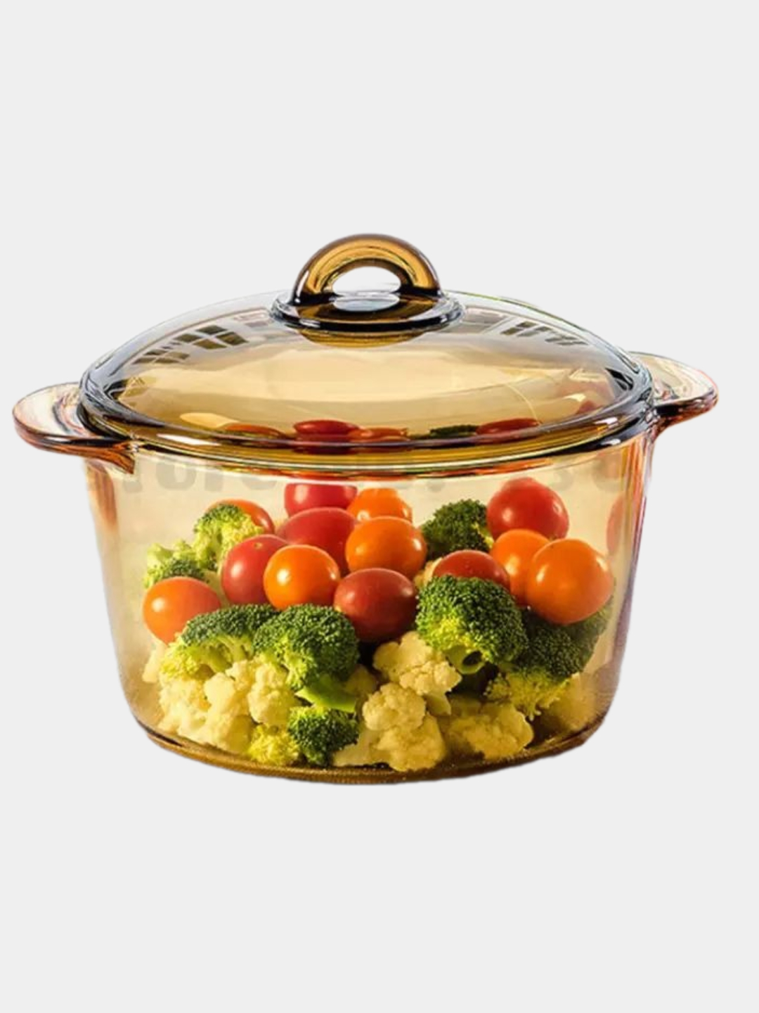 Стеклянная кастрюля с крышкой, жаропрочная, огнеупорная кухонная посуда ...
