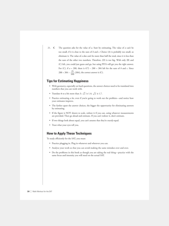 Math Workout for the SAT, 5th Edition by The Princeton Review