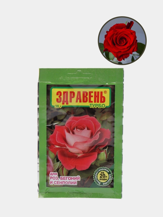 Atirgullar, Begoniyalar va Fialkalar uchun o'g'it Zdraven, 30 g