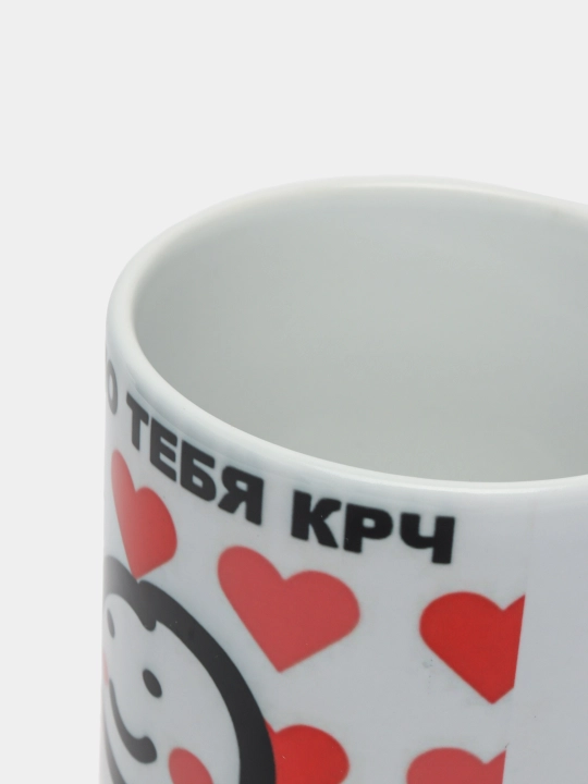 Mem printli krujka, oq, keramika