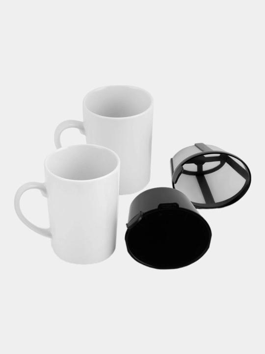 Кофеварка Blackton Bt CM1113,2 чашки в комплекте, высокая мощность 450 Вт, объем 0.3 л