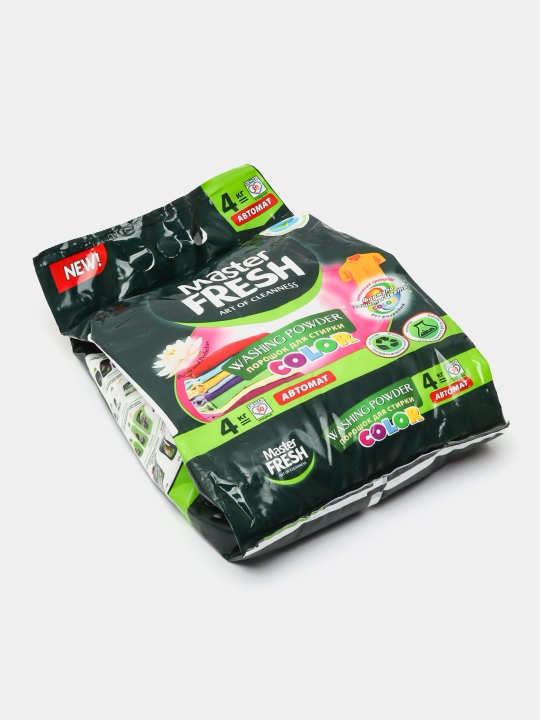 Bioparchalanadigan kir yuvish uchun kukun Master Fresh Color, fosfatsiz, 4 kg