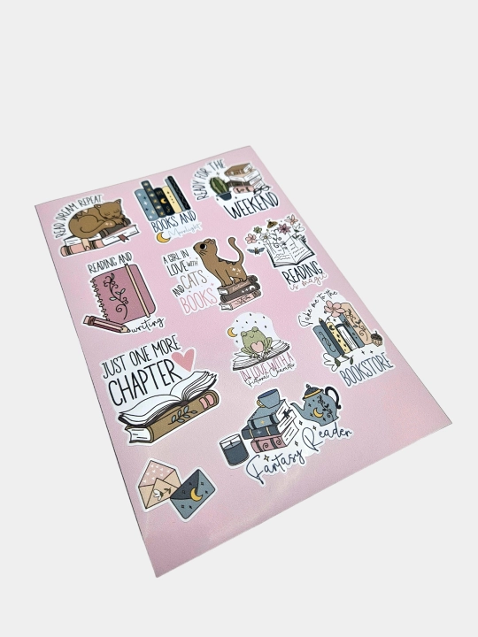 Стикеры наклейки, книголюб, для телефона, книг, ежедневников, планшета, компьютера