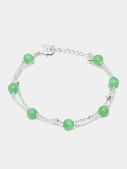 Серебряный браслет женский, 925 проба — KUMUW-BRASQZ-БИРЮЗ