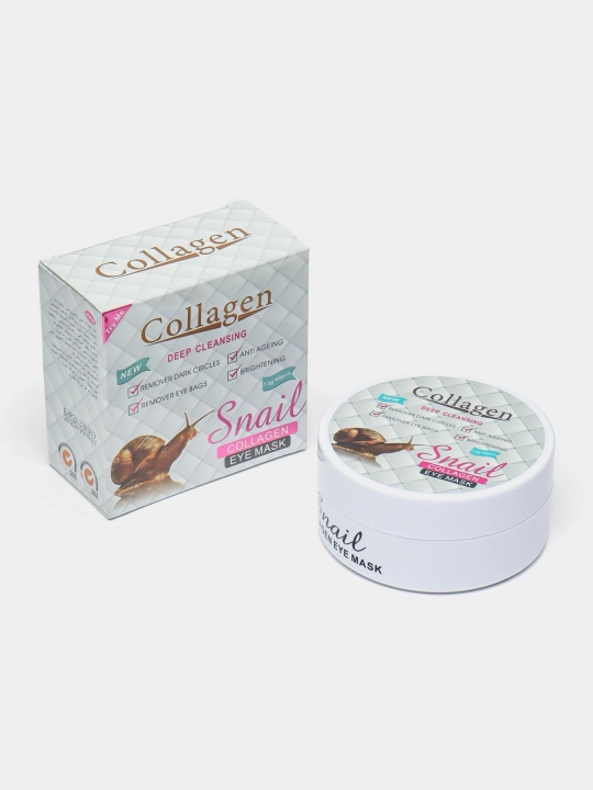 Гидрогелевые патчи для глаз Collagen Snail Eye Mask, 60 шт - 