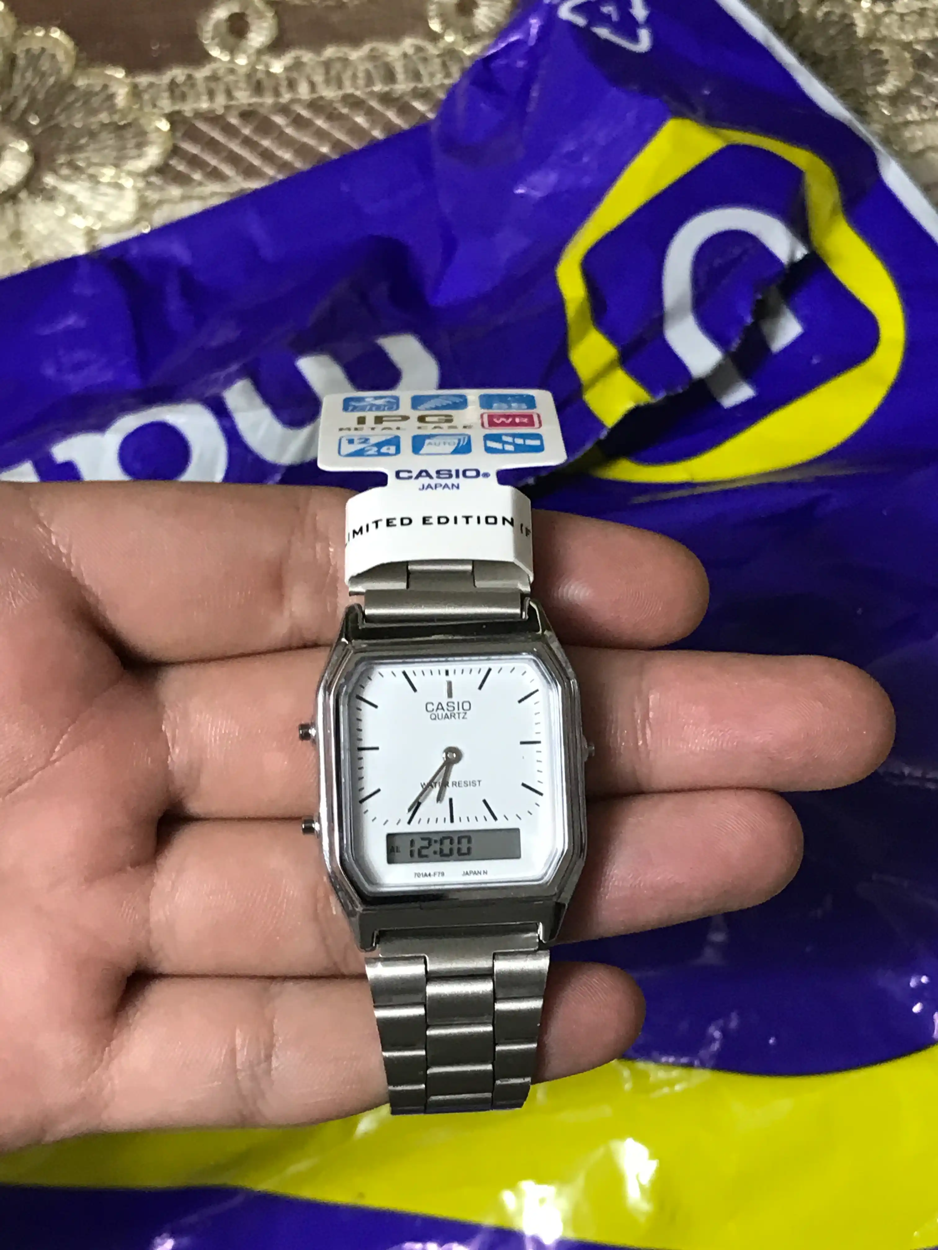 Erkaklar qol soati klassik, yapon kvarts mexanizmli, sovg'a qutisida