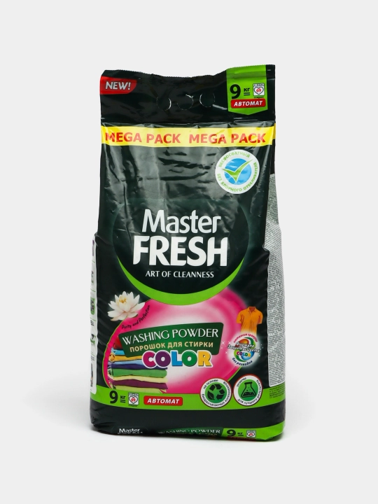 Биоразлагаемый порошок для стирки Master Fresh Color, бесфосфатный, с энзимами, 9 кг - 